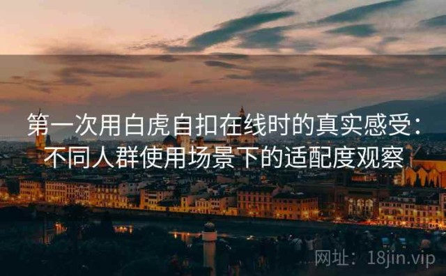 第一次用白虎自扣在线时的真实感受：不同人群使用场景下的适配度观察
