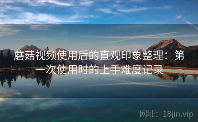 蘑菇视频使用后的直观印象整理：第一次使用时的上手难度记录