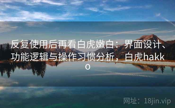 反复使用后再看白虎嫩白：界面设计、功能逻辑与操作习惯分析，白虎hakko