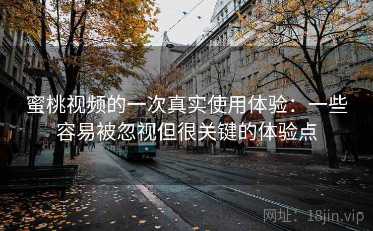 蜜桃视频的一次真实使用体验：一些容易被忽视但很关键的体验点