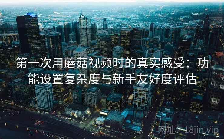 第一次用蘑菇视频时的真实感受：功能设置复杂度与新手友好度评估