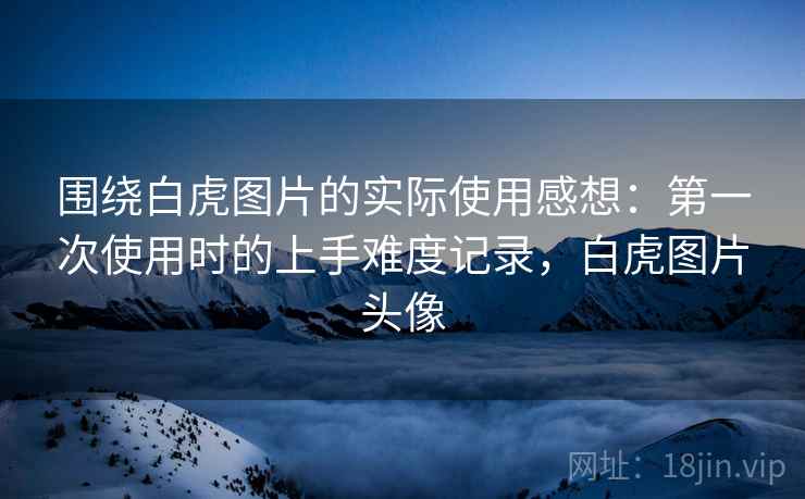 围绕白虎图片的实际使用感想：第一次使用时的上手难度记录，白虎图片头像
