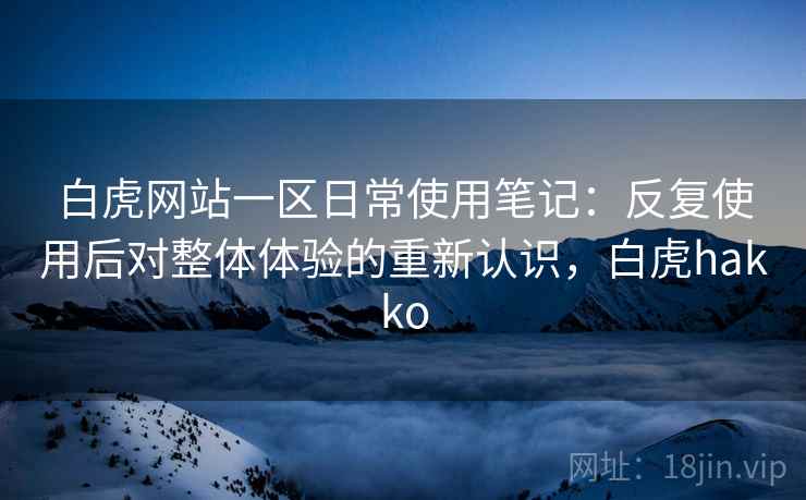 白虎网站一区日常使用笔记：反复使用后对整体体验的重新认识，白虎hakko