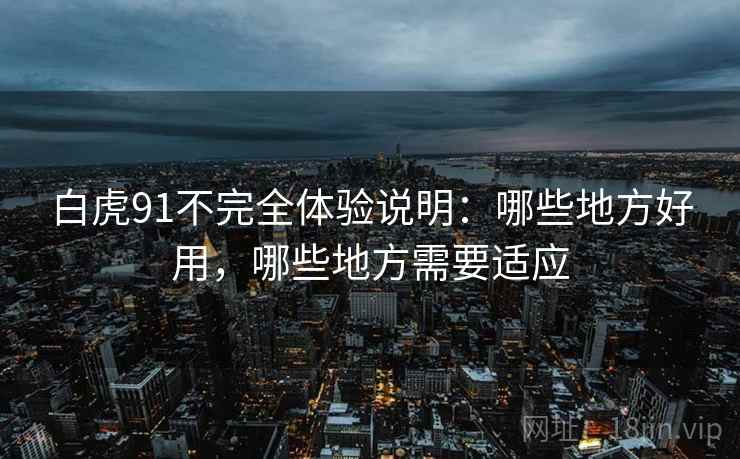 白虎91不完全体验说明：哪些地方好用，哪些地方需要适应