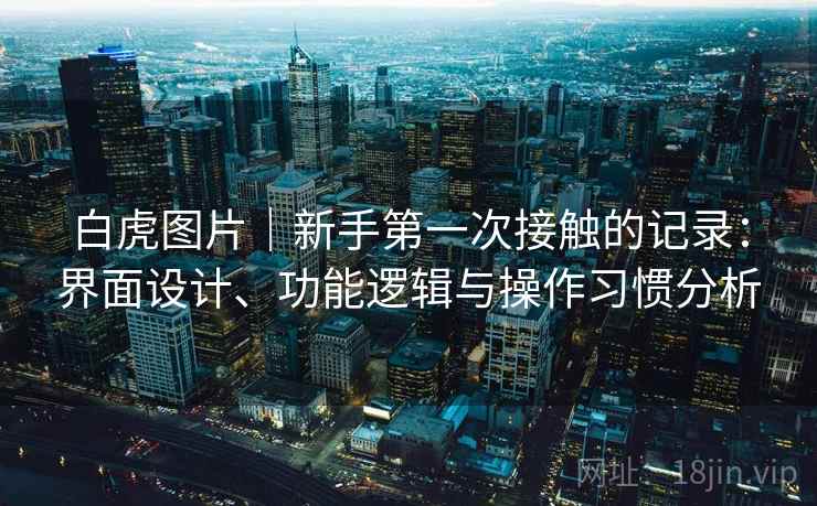 白虎图片｜新手第一次接触的记录：界面设计、功能逻辑与操作习惯分析