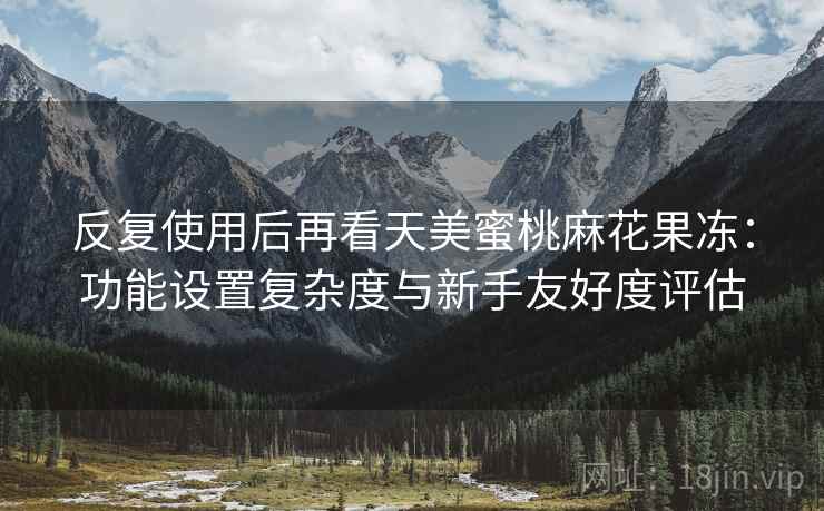 反复使用后再看天美蜜桃麻花果冻：功能设置复杂度与新手友好度评估